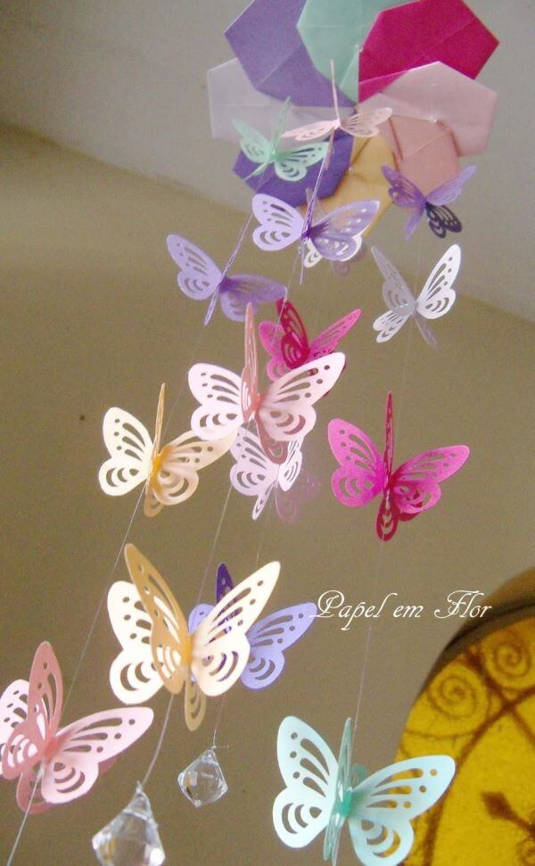 colorful paper butterflies