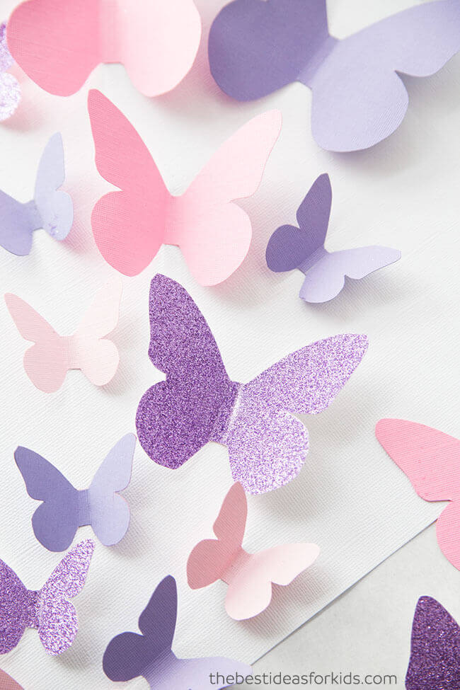 decoration with paper butterflies