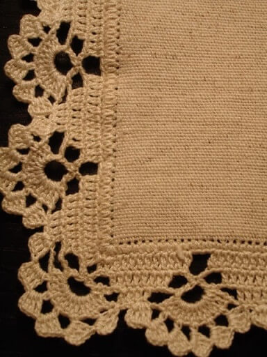 Crochet crochet nozzle in light color Photo from Pinterest