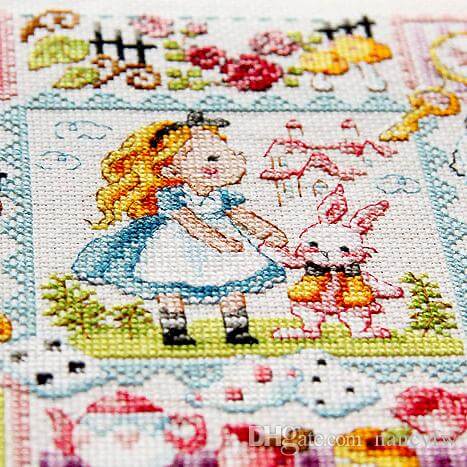 Alice in wonderland cross stitch