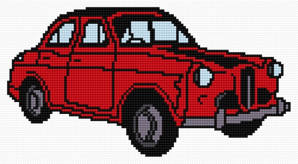 Red car cross stitch