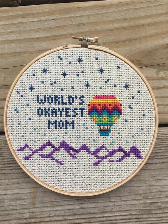 Cross stitch with phrases for mothers