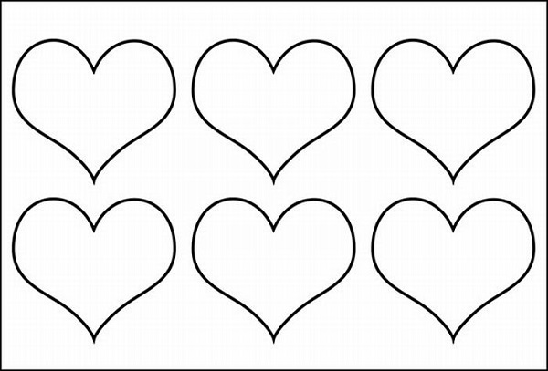 Heart shaped felt keychain template