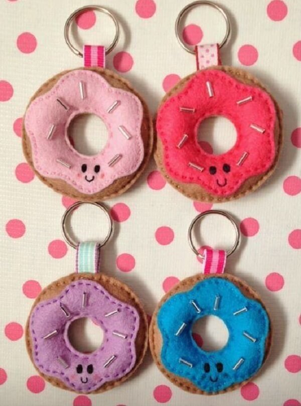 Use and abuse of creativity by forming beautiful felt keychain models
