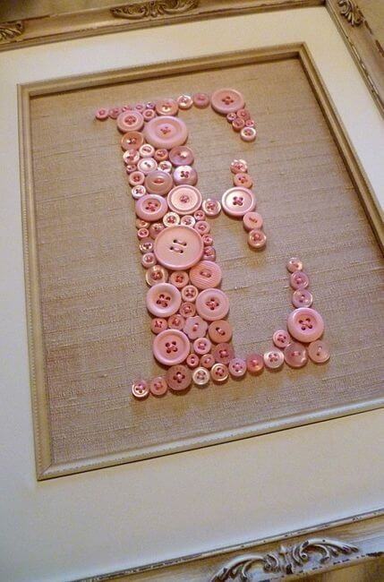 Letter templates made with buttons