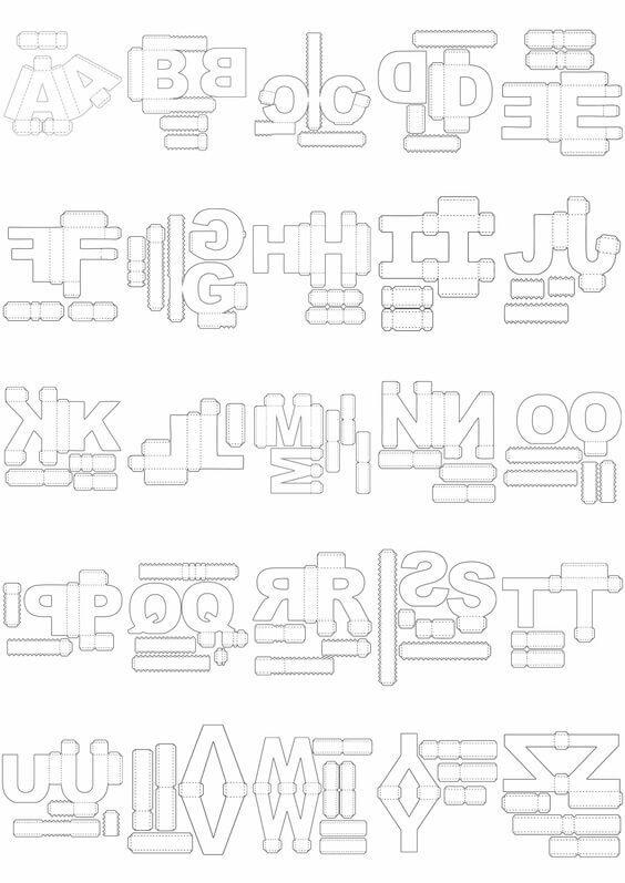 3D letter templates