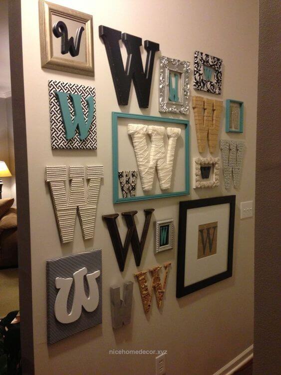 Choose different font and font sizes of letters for a beautiful decoration