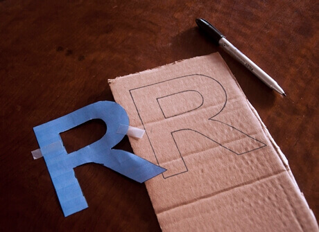 Letter templates for crafts with decoration