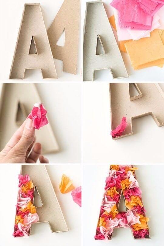 3D paper letter templates