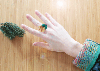 DIY The most beautiful ring and its earrings for Christmas