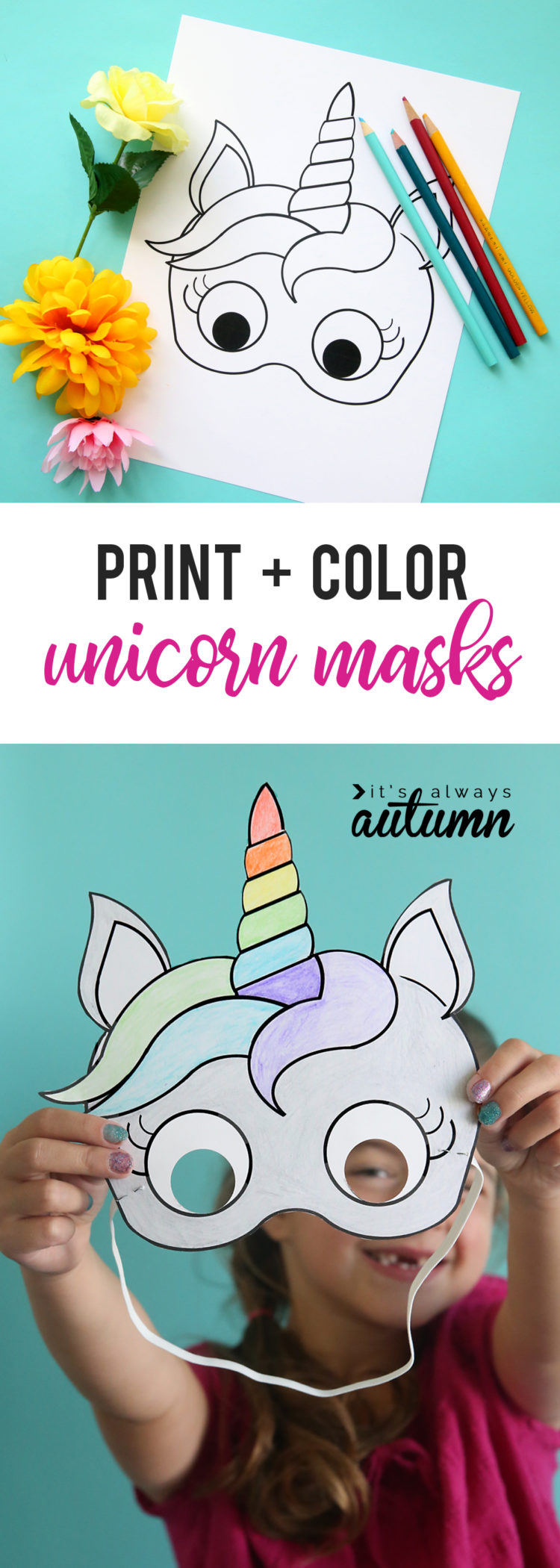 DIY Unicorn mask for children or adults
