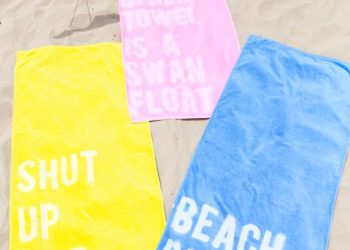 DIY Towel personalized with your message