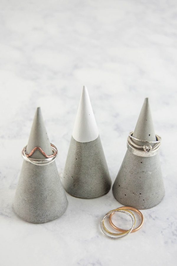 DIY cement cone for ring