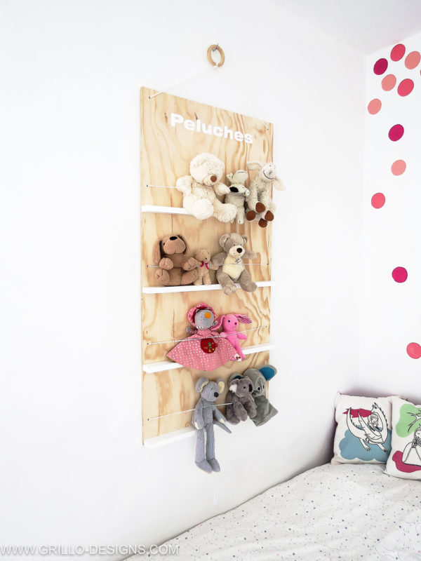 DIY plush shelf ideal for storage of plush toys