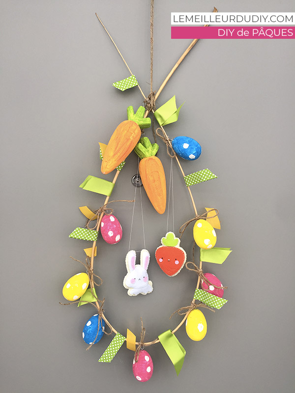 DIY Tutorial to learn how to make your Easter wreath