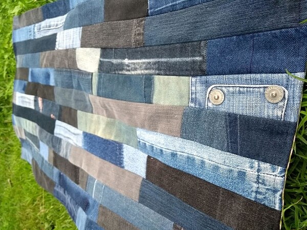 The patchwork rug with denim fabric is always a great option