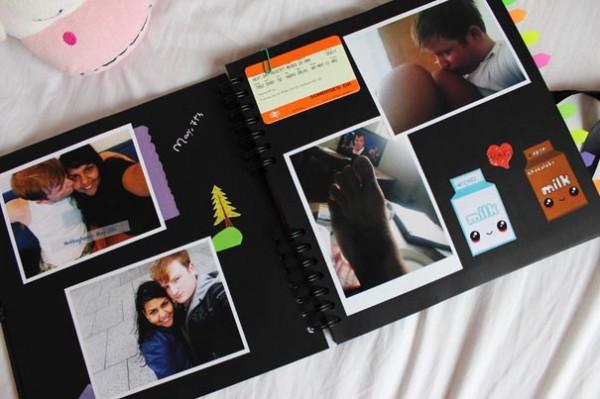 How to make a boyfriend scrapbook - 7. Pages and'stuff' for boyfriend scrapbook