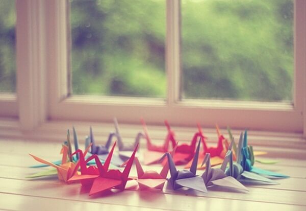 Origami fácil pássaro