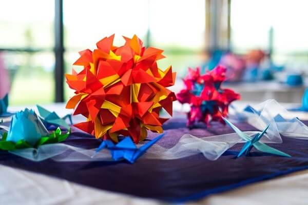 Origami fácil decoração de casamento