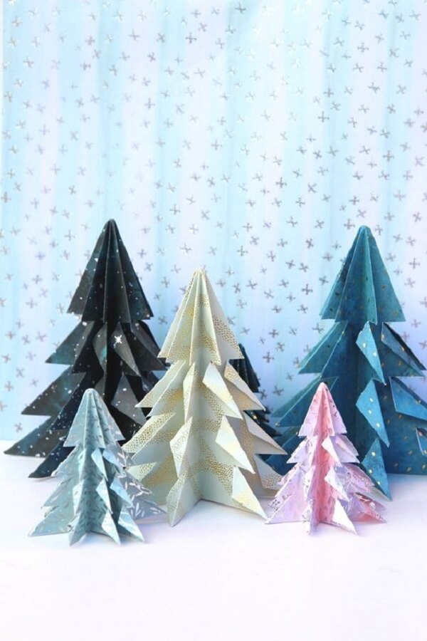 Origami fácil árvore de natal