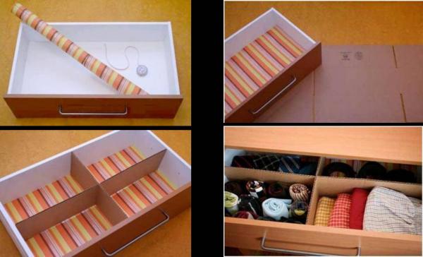 How to make an underwear organizer - Step 5