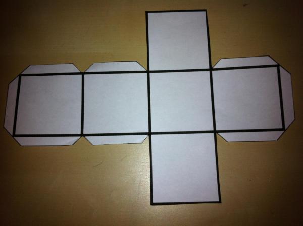 How to make a cardboard cube - Step 2
