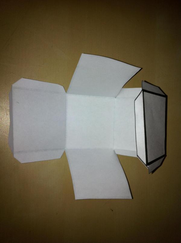 How to make a cardboard cube - Step 3
