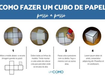 How to make a cube: of paper or cardboard