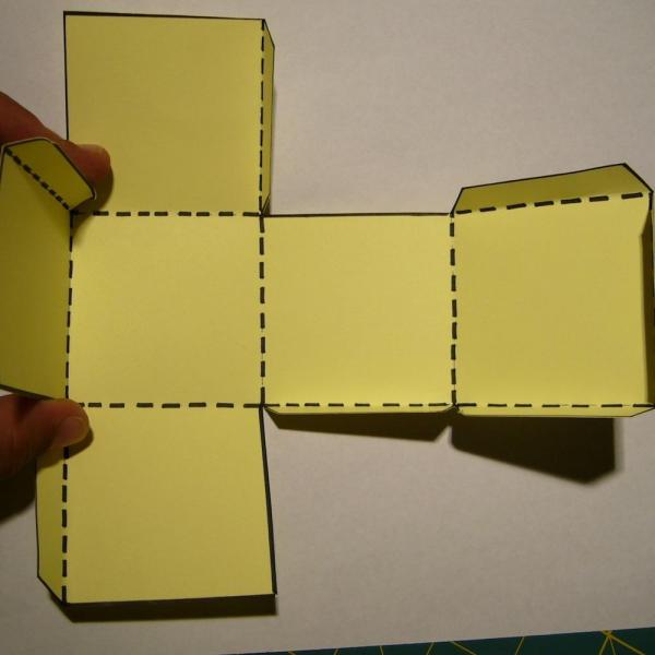 How to make a cardboard die - Step 3