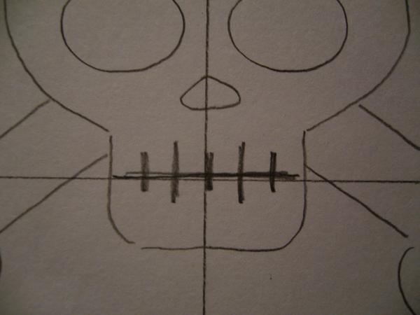 How to draw a skull - Step 6