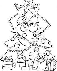Christmas trees to color - Christmas tree to color (with little eyes)