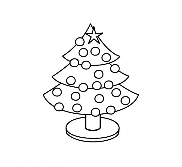 Christmas trees to color - Christmas tree to color easy