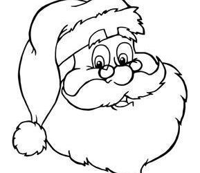 Santa’s face to color