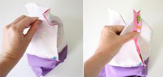 How to make a fabric necessaire - Step 4
