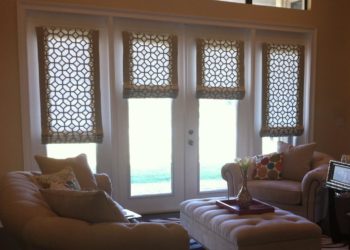 Can you put Roman shades on French doors?