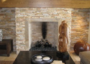How do you fit a brick slip to a fireplace?
