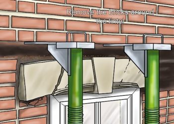 How do you replace a stone lintel?