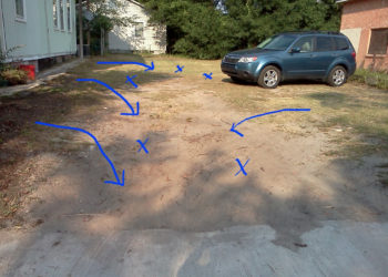 adding drainage to driveway