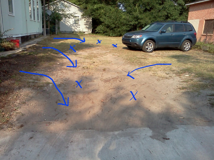 adding drainage to driveway