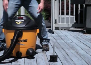 How do you use a shop vac to pick up water?