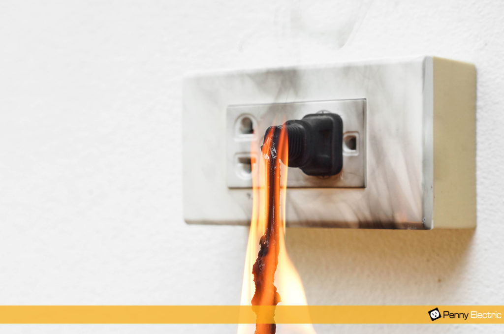 Can a burnt outlet cause a fire?