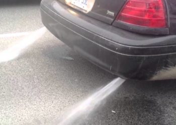 water in exhaust