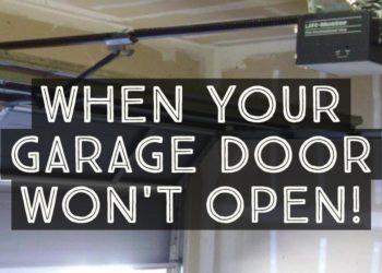 manual garage door won t open