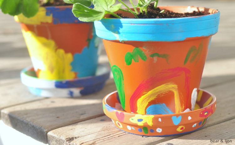 how to paint clay flower pots