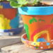 how to paint clay flower pots