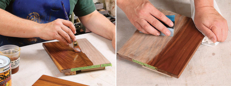 how to apply amber shellac