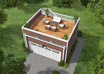 roof deck on garage
