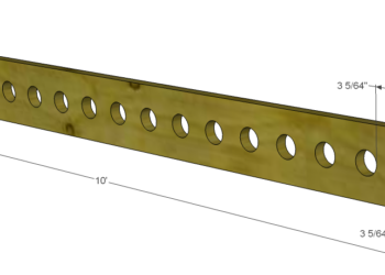 distance between holes in joists