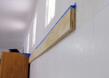 hanging cupboards on stud walls