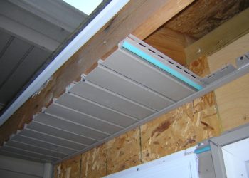 What holds up soffit?